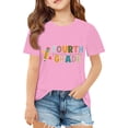 thumbnail image 3 of Miaoju Toddler Girls Shirts Crewneck Letter Graphic Printed Short Sleeve T-Shirt Cotton Tunic Blouse T-Shirt Boys & Girls Shirts, 3 of 5