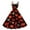 Vermilion, variant on Valentines Day Cocktail Women's Dress Vintage Sleeveless Heart Print Swing A Line Dress Navy M