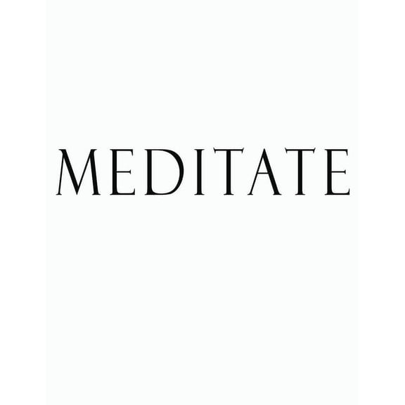 Meditate: Black and White Decorative Book to Stack Together on Coffee Tables, Bookshelves and Interior Design - Add Bookish Charm Decor to Your Home - Stack Deco Books together to create Your unique F
