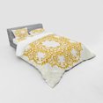 thumbnail image 2 of Ambesonne Victorian Bedding Set 4 Pcs, Floral Baroque Round, Queen, Cream Yellow, 2 of 2