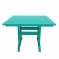 thumbnail image 4 of WestinTrends Malibu Outdoor Dining Table, All Weather Poly Lumber Adirondack 43" Trestle Square Patio Table with Umbrella Hole, Turquoise, 4 of 7