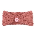 thumbnail image 3 of Wrapables® Thick Cable Knit Headband for Teens and Girls, Congo Pink, 3 of 4