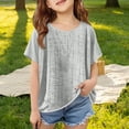 thumbnail image 5 of shoper Toddler Shirt Girls 3t Round Neck Short Sleeve Fashion Casual Summer Tops Baby Girl Summer Clothes, 5 of 7