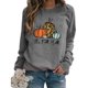 thumbnail image 1 of ICHUANYI Clearance Fashion Women Comfortable Casual Squash Letter Printed Pullover Round-Neck Long Sleeve T-Shirt Blouse Tops(Gray, S) ICHUANYI WER2023081402799, 1 of 3