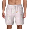 thumbnail image 2 of Goofa Rainboe And Rabbit Printed Men's Swim Trunks Board Shorts Quick Dry Mens Swimming Trunks with Compression Liner,Breathable Fit Hawaii Beach Shorts-X-Large, 2 of 9