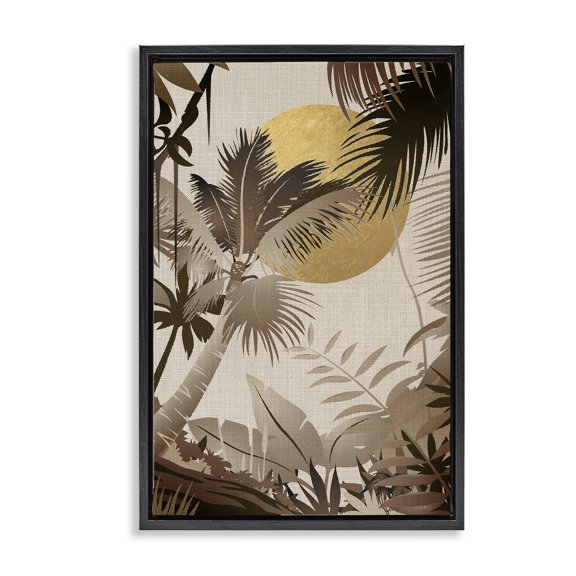Stupell Industries Glam Black Floating Frame Canvas Art, 17 x 25, by Reinders