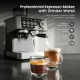 thumbnail image 5 of KNDKO Professional 20-Bar Espresso Machine With Built-In Grinder – Precision Extraction, Integrated Milk Frother Wand For Cappuccinos/Lattes, And Compact Design., 5 of 9