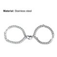 thumbnail image 7 of harmtty 2Pcs Lover Bracelets Magnetic Adjustable Stainless Steel Voguish Heart Attraction Bracelets for Party, 7 of 7