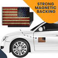 thumbnail image 7 of Magnet Me Up Opposing Weathered American Flag Vinyl Magnet Decal, 4x6 In, Red, White and Blue, 7 of 7