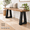 12 '' Trapezoid, variant on 40 Inch Metal Bar Table Heavy Duty Desk Dinning With Adjustment Feet Pads Diy Ironniture Feets Set Of 2 Black