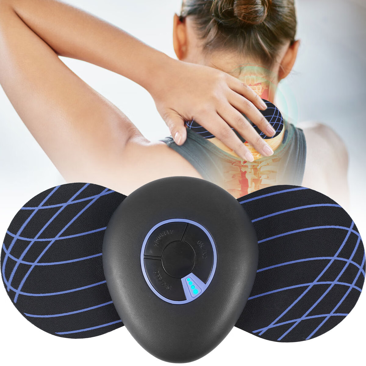 Portable Massage Pad Mini Massager Pad Neck and Body Massager Reusable