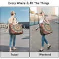 thumbnail image 4 of Mandala Pattern Travel Tote Bag - Large Capacity Weekender with Zipper Closure, Durable Handles for Heavy Loads, 4 of 5