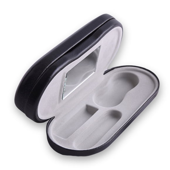 Caja de almacenamiento de lentes portátiles de doble cara con espejo incorporado Lente Contacto Contenedor Dispensador Personal Ojos Cuidado Tipo Negro 1 2 en 1 Advancent CE001349-01