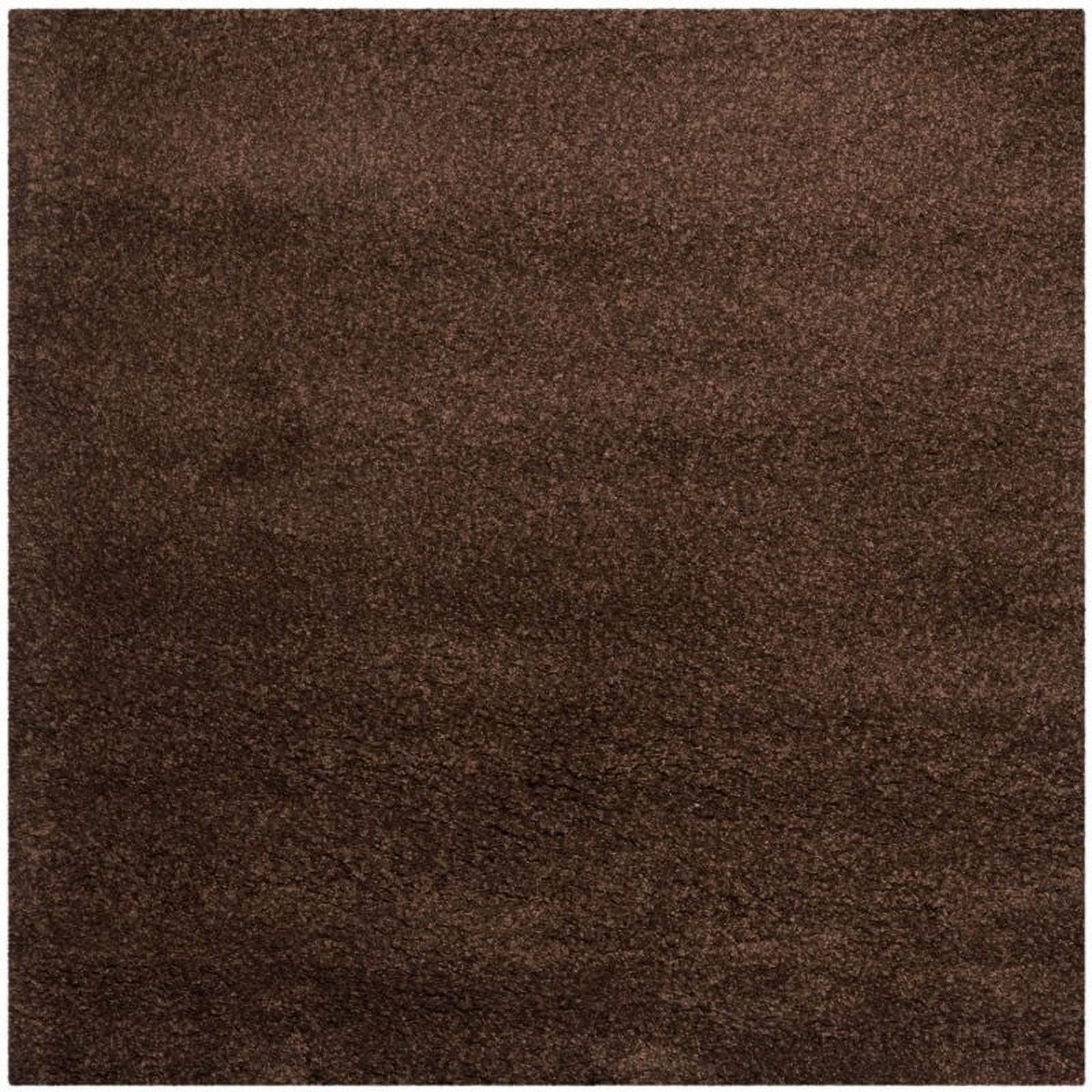SAFAVIEH Santa Monica Chelsey Solid Shag Area Rug, Brown, 3' x 5'