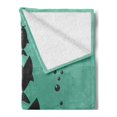 thumbnail image 2 of Fishing Soft Flannel Fleece Throw Blanket, Big Fish Eats Little Small in Bubbles Underwater Ocean Symbolic Food Theme, Cozy Plush for Indoor and Outdoor Use, 50" x 70", Teal Grey, by Ambesonne, 2 of 5