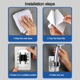 thumbnail image 6 of Useful Bathroom Accessories Wall Mounted Self-Adhesive Showerhead Bracket Shower Head Holder Handheld Sprayer Support Sprayer Fixed Base BLACK, 6 of 8