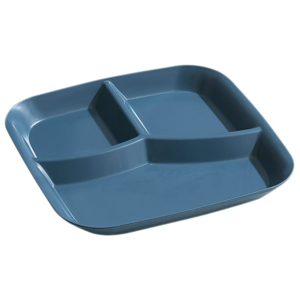 Bandeja para cena con compartimentos para platos divididos, plato reutilizable, bandeja para servir multiusos, plato para comida