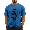 thumbnail image 4 of LWavelet Layered Line Number 19 Graphic Men's T-Shirt Ideal for Casual Style and Everyday Wear Blue 3XL, 4 of 4
