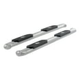 thumbnail image 1 of Aries S224045-2 Nerf Bar  With Step Pads; 4 Inch Oval Bent; Polished; Stainless Steel; With Welded End Caps; Rocker Panel Mount, 1 of 2