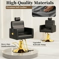 thumbnail image 6 of Baasha Comfortable Reclining Salon Chair with Removable Headrest,Gold Stylist Salon Chair Black Barber Chairs Weight Capacity up to 440 lbs, 6 of 9