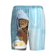 thumbnail image 2 of Lsque Funny Cat Taking a Bath Mens Sleep Pajama Shorts,Short Pajama Pants, Cotton Ultra-Soft Knit-3X-Large, 2 of 9