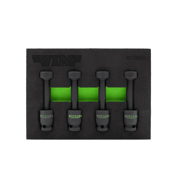 VIM Tools 4 PC. 1/2'' DR. IMPACT BALL UJ CLOSE-QUARTER SOCKET SET