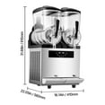thumbnail image 6 of KFFKFF Commercial Slushy Machine, 12L*2 Tank Slushie Machine, 96CUPS Frozen Drink Machine with Temperature Preservation, Slushy Maker Machine, 6 of 9