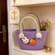 thumbnail image 4 of Easter Rabbits Party Decoration Arrangement Storage Basket Sweets Candy Basket Easter Egg Outdoors Handbag, 4 of 6