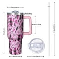 thumbnail image 2 of Pink Halloween Fantasy Pattern Tumbler with Handle and Lid,40oz Double Wall Vacuum Insulated Tumbler,Cups Gift for Women and Men, 2 of 7