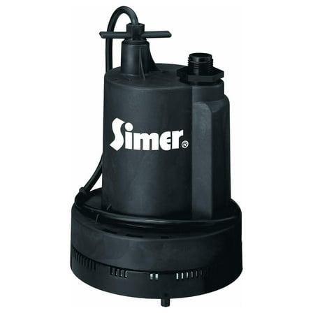 Simer 2305-04 Geyser II 1/4 Submersible Utility Pump , Black