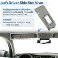 thumbnail image 2 of Unique Bargains Driver Left Side Sun Visor Fit for Honda CR-V 2017-2022 Car Sun Visor Assembly W/ Vanity Light & Mirror Replaces No.83280-TLA-A62/83280-TLY-H11ZB Gray, 2 of 7