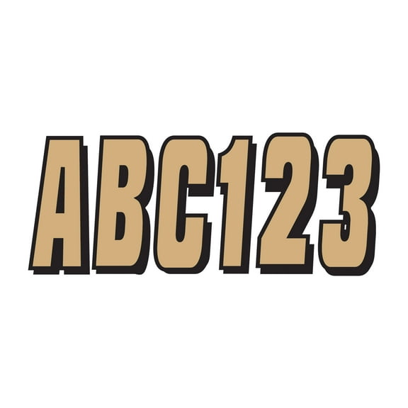Hardline Products BRBLK320 320 Series 3" Letter/Number Kit - Brown/Black