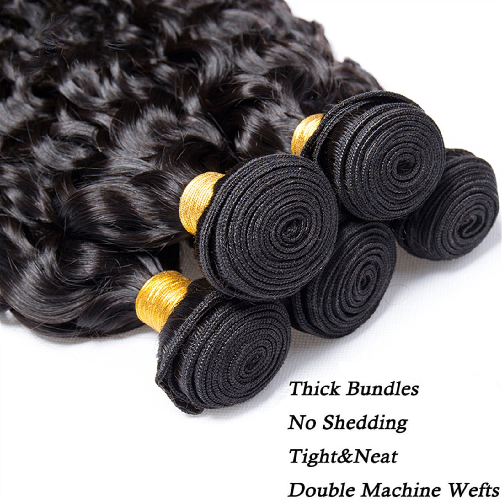 Water Wave Human Hair Bundles 12A Brazilian Human Hair Weave 1/3/4PC Natural Black Curly Hair 100g/pc Virgin Hair Extensions Natural