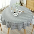 thumbnail image 3 of Fyeme Round Tablecloth Cotton Linen Table Cover 40/47/60 Inch Dia Fabric Table Cloth Washable Table Cover with Dust-Proof Wrinkle Resistant for Restaurant, Picnic, Indoor and Outdoor Dining, 3 of 3