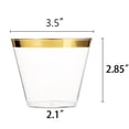 thumbnail image 3 of 30 vasos de plástico transparente de 270 ml para whisky, desechables, para mousse, Acción de Gracias, Halloween, cumpleaños. oro, 3 of 3