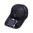 thumbnail image 1 of Gorra de béisbol Byrotson con ventilador solar y protección UV, color negro, 1 of 7