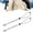 White 25cm, variant on 2 Pieces Ski Glove Leash Adjustable Wrist Straps Mitten Clip Attachment Connector Anti Lost Rope Polyester Construction Suitable for Outdoor Skiing Snowboard Hiking Coffee 25cm