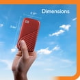 thumbnail image 3 of Unidad de estado sólido externa portátil Western Digital My Passport SSD de 2 TB, roja, resistente y ultrarrápida, protección con contraseña con cifrado de hardware - WDBAGF0020BRD-WESN, 3 of 5