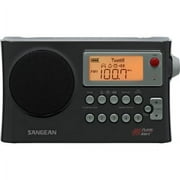 Sangean PR-D4W AM/FM Weather Alert Portable Radio with Bandwidth Narrowing, Black