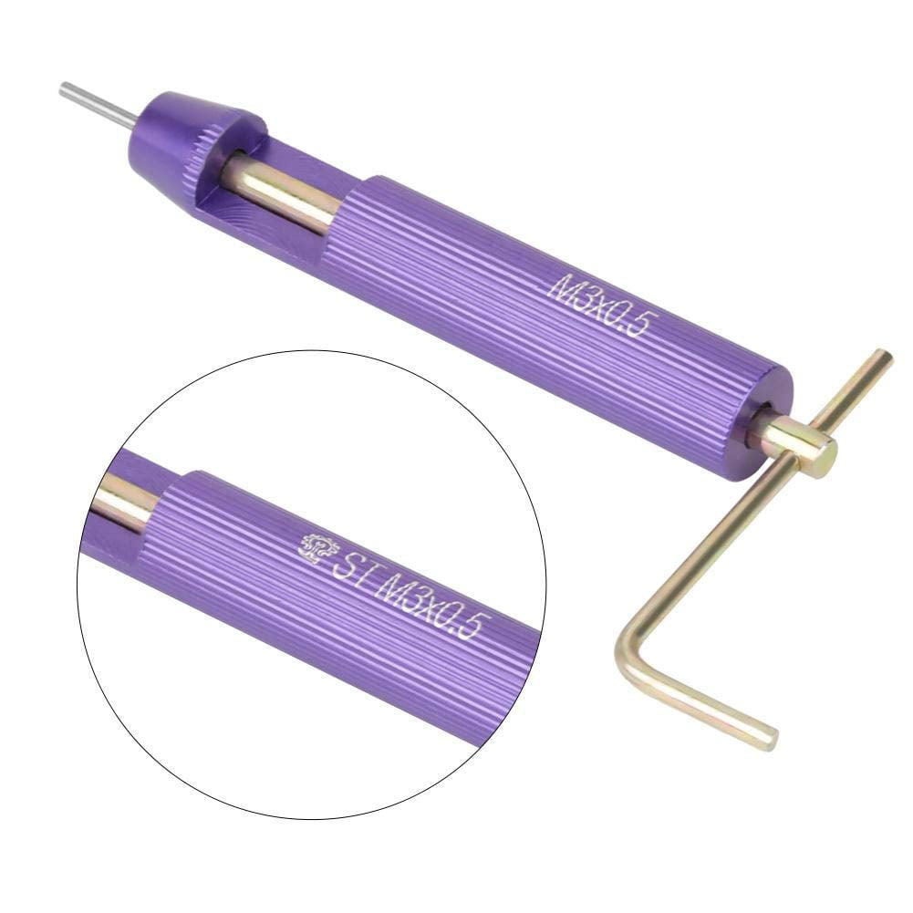 ABPETE 50pcs Thread Repair Kit, M3 x 2D Stainless Steel Coiled Wire Thread Insert Combination Tool Set for Restoring Damaged Wires in Steel, Iron, Aluminum