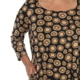 thumbnail image 5 of White Mark Women's Plus Size Printed Geometric Circle Tunic Top, 5 of 5