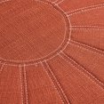 thumbnail image 2 of Madison Park Kelsey Round Pouf Ottoman Orange See below, 2 of 4