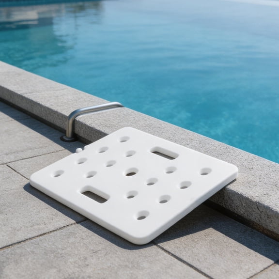 HONMEET White Swimming Pool Ladder Weight Base, Stable Support for Inground and Above Ground Pools, 1 Set