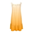 thumbnail image 5 of Bmisegm Kids Dress Summer Floral Tiered Ruffle Spaghetti Strap Soft Cute A Line Nightgown for Girls Birthday Sleepwear Party Midi Summer Dress 5-14 Years 01_Orange,7-8 Years, 5 of 6