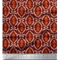 thumbnail image 1 of Soimoi Red Cotton Duck Fabric Filigree Damask Fabric Prints By Yard 42 Inch Wide, 1 of 3