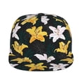 thumbnail image 2 of Balery Baseball Cap Flat Bill Hats for Men Adjustable Size for Running Workouts and Outdoor Activities All Seasons Dad Hat(Lilies Flowers ), 2 of 9