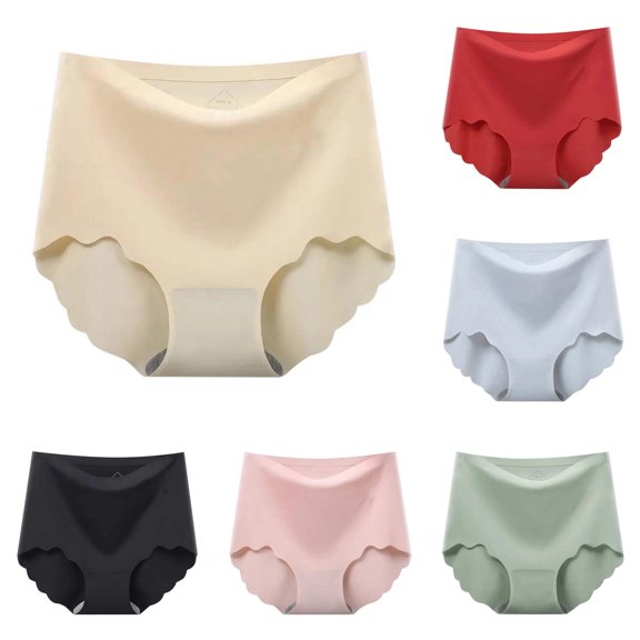 SIYUDAN Womens High Waist Seamless Silk Breathable Plus Size Summer Thin Briefs for 55-65KG