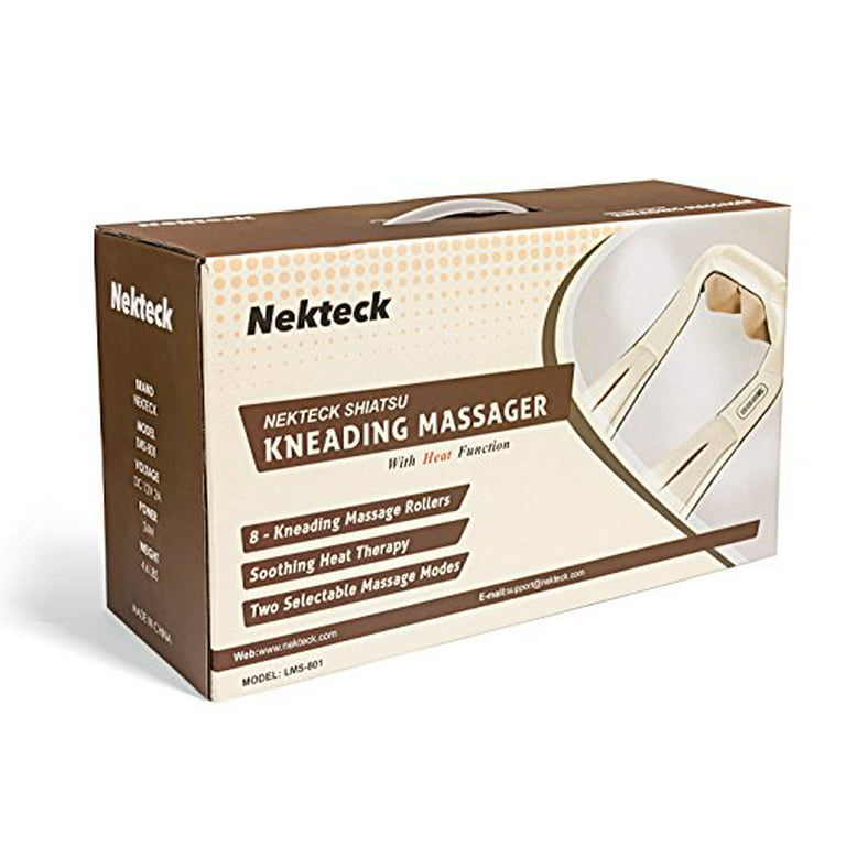 Nekteck Shiatsu Deep Kneading Massage Pillow with Heat, Car/Office Chair  Massager, Neck, Shoulder, Back, Waist Massager Pillow [Speed Control,  Bi-Direction Control] – Beige 