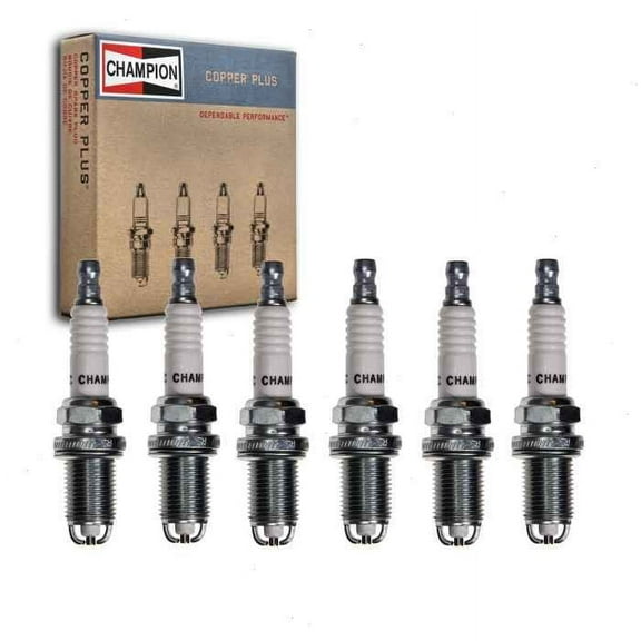 6 pc Champion Copper Plus Spark Plugs compatible with BMW 325i 1992-2005