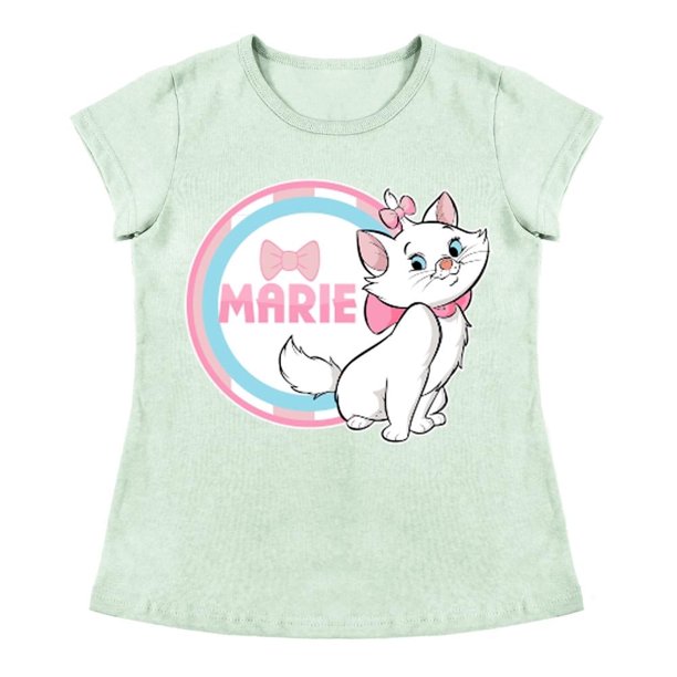 Playera Para Niña Disney Marye Aristogatos Cuello Redondo Manga Corta Talla 6 Verde